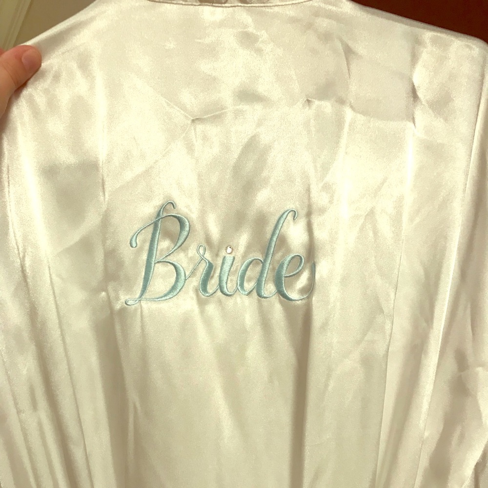 Bride satin robe